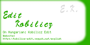 edit kobilicz business card